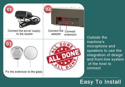 Retevis RT-9908 Dual Way Window Intercom System Bank Counter Interphone Two Way Intercom Intercom bank pharmacy Table Microphone