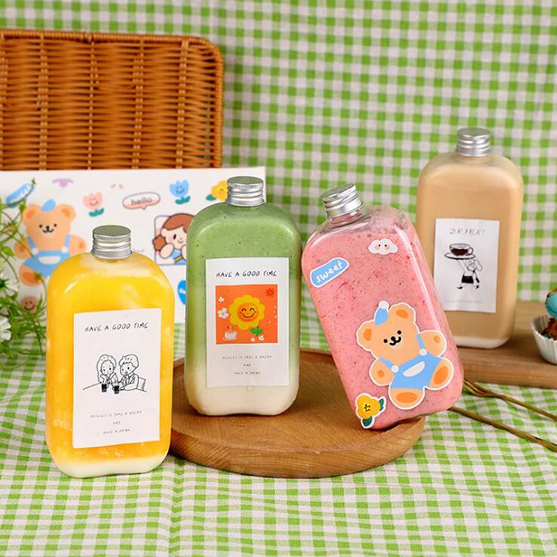 Plastic Bottles For Drinks Storage Containers Drinking Water Bottles Plastic Water Bottle With Lids Caps Dropshipping