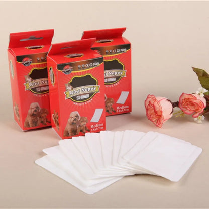 10 Pcs/Bag Dog Diaper Liners Diaper Pads for Male and Female Dogs Disposable Detachable Diaper Anti Leaking Clean Safe for Dogs