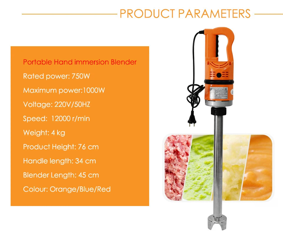 XEOLEO Commercial Hand blender 1000W Heavy duty Stick bar Immersion Blender Stirrer machine Mashing machine for Soup smoothie