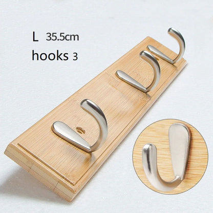 3/4/ Wooden Wall Hooks Wall Clothes Hooks Door Hooks Home Decor Hanger Hooks Kitchen Bathroom hooks