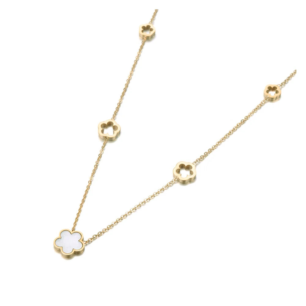 Trendy Stainless Steel White Shell Plum Flower Bohemia Party Earrings For Women Original Design Jewelry kolczyki