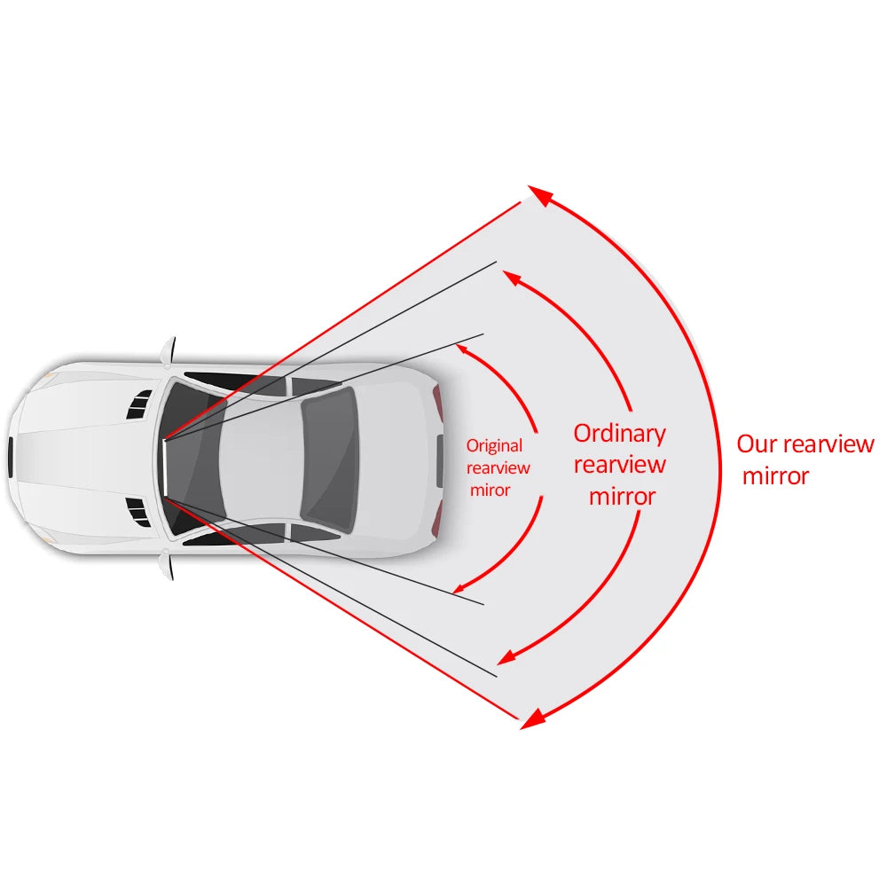 Anti-glare Car Interior Accessories Car Rear View Mirror Angle Panoramic Baby Rearview Mirror 300mm Large Vision