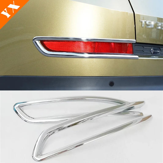 For Skoda Kodiaq Accessories 2017 2018 2019 2020 ABS Chrome Car Rear Back Fog Light Lampshade Cover Trim Auto Styling Sticker