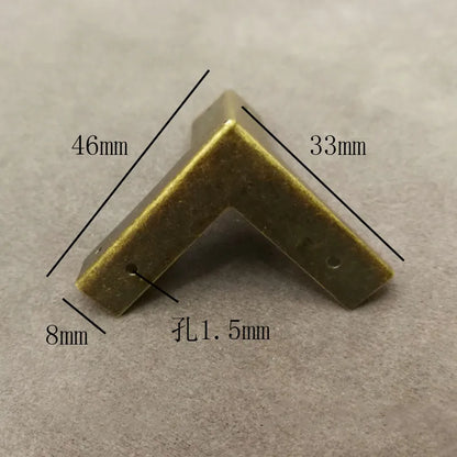 8PCS Furniture Decorative Corner Antique Jewelry Gift Wood Box Feet Leg Corner Protector Retro Case Edge Metal Protection Cover