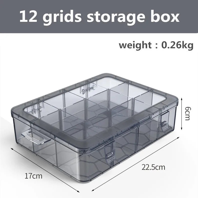 Organizer 9-24 Grids Adjustable Storage Container  Compartment Plastic Storage Box Component Screw Holder Case Display Container