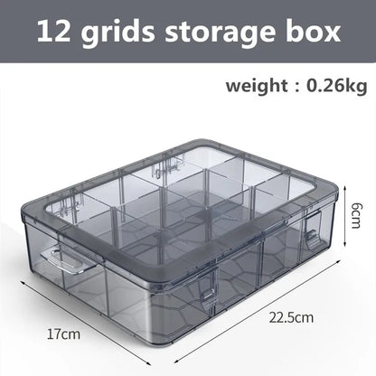 Organizer 9-24 Grids Adjustable Storage Container  Compartment Plastic Storage Box Component Screw Holder Case Display Container