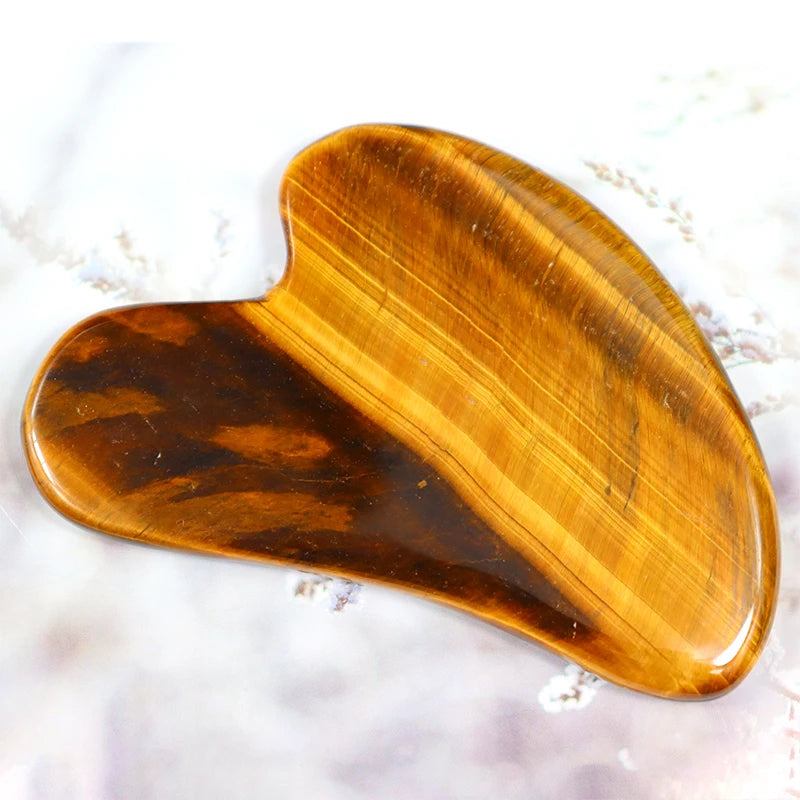 Tiger Eye Face Gua Sha Tool Skin Care Body Eye Natural Crystal Mineral Stone Massager Health Beauty Lifting And Firming
