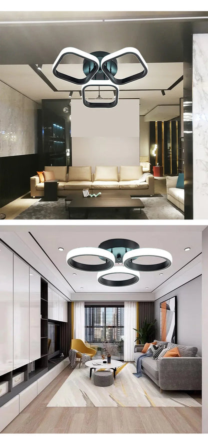 LED Ceiling Light Modern 3 Rings Ceiling Lamp for Bedroom Living Room Bathroom Entrance Corridor Ceiling Kitchen Lighting