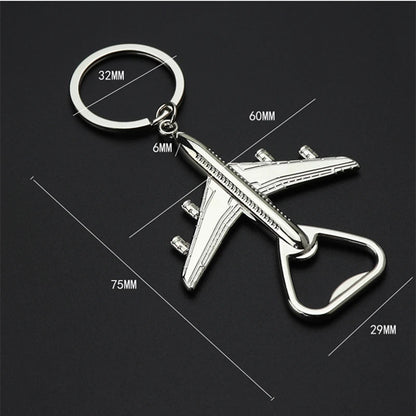 Bottle Opener Keychain Antique Air Plane Beer Jar Openers Retro Airplane Metal Corkscrew Wedding Favors Party Gifts