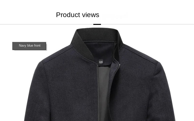New Brand Casual Fashion Baseball Collar Autumn Winter Mens Coat 2025 Men Clothing Fashion Jacket Solid Classic Windbreaker