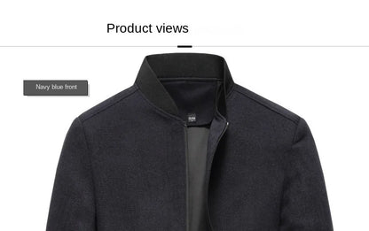 New Brand Casual Fashion Baseball Collar Autumn Winter Mens Coat 2025 Men Clothing Fashion Jacket Solid Classic Windbreaker