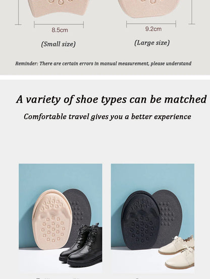 Half Insoles for Shoes Inserts Forefoot Insert Non-slip Sole Cushion Reduce Shoe Size Filler High Heels Pain Relief Shoe Pads