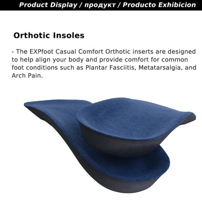 1 Pair EVA Flat Foot Orthotics Arch Support Half Shoe Pad Orthopedic Insoles Foot Care for Men and Women