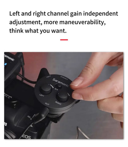 Saramonic AX1 Microphone Audio Adapter Mixer for DSLR Mirrorless Video Cameras Smartphones Recorders Laptops Youtube Streaming