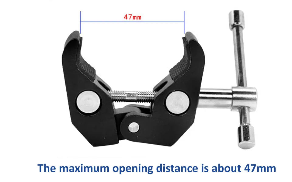 Tablet Stand Adjustable Friction Articulating Magic Arm Clamp With 1/4" Thread Adapter for Tablet Phones 4-11 inches iPad Holder