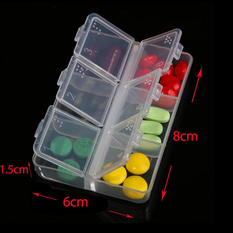 Folding Pill Case Medicine Drug Pills organizer storage Boxs Portable pharmacy Capsule Tablet Container Empty pillbox Cases