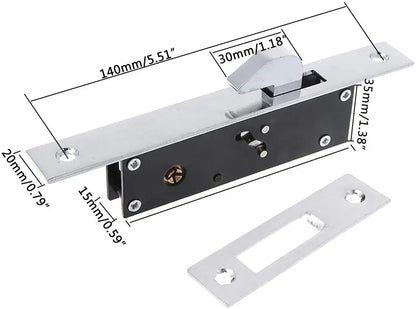 Sturdy Aluminum Alloy Sliding Door Hook Lock Key Cerradura de Gancho para Puerta Corrediza de Aluminio