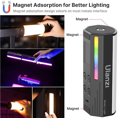 Ulanzi i-Light Handheld Light Stick RGB Led Video Light 2500-9000K Photography Light Rgb Ice Light Tube Light for Youtube Live