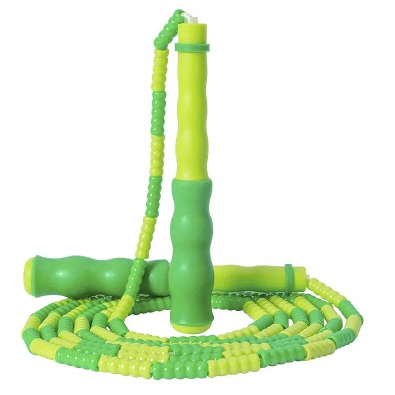 Tangle-Free Segmented Beaded Jump Rope For Kids Fitness Skipping Rope For Men and Women Adjustable Length Weight Loss