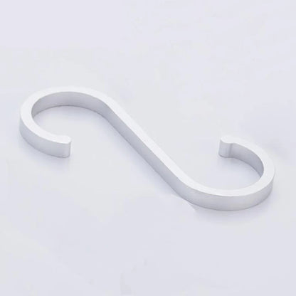 S Hook,  Aluminum S Shaped Hooks for Kitchen, Bathroom, Heavy Duty Hanger Hooks for Hanging Pots, Pans, Plants, Towels