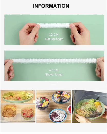 Disposable Food Storage Covers Bags for Bowls Plates Dishes Shower Cap Reusable Food Storage Elastic Fresh Keeping Silicone Lid
