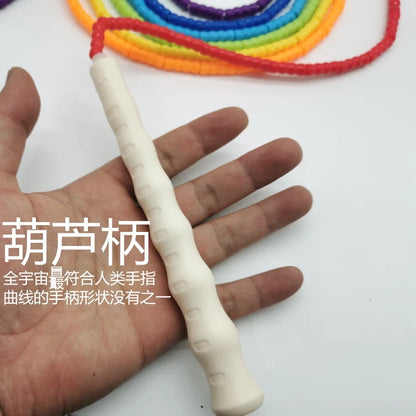 NEVERTOOLATE 2.2m 2.4m 2.6m 3m 3.6m rainbow beaded colorful soft PVC beads kids adult skipping jump rope doubledutch skip