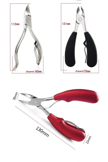 Toe Nail Clippers Remove Dead Skin Nail Correction Nippers Ingrown Toenail Cuticle Scissor Edge Cutter Thick Pedicure Care Tool