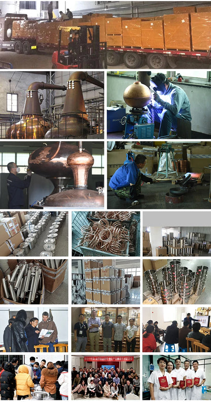 Tube distillation tower 1.5'' 2'' Distilling Column with Bottom Clamp Moonshine distiller brewing equipment with copper mesh