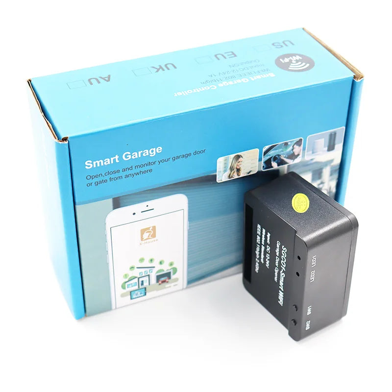 Smart WiFi Garage Door Opener Controller, APP Remote Control from Anywhere, No Hub Needed, History Record/Set Timer/Schedule