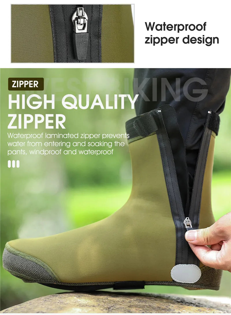 WEST BIKING Bicycle Half Shoe Cover Windproof Non-slip Cycling Boot Cover MTB Road Bike Waterproof Overshoes Bicycle Equipment