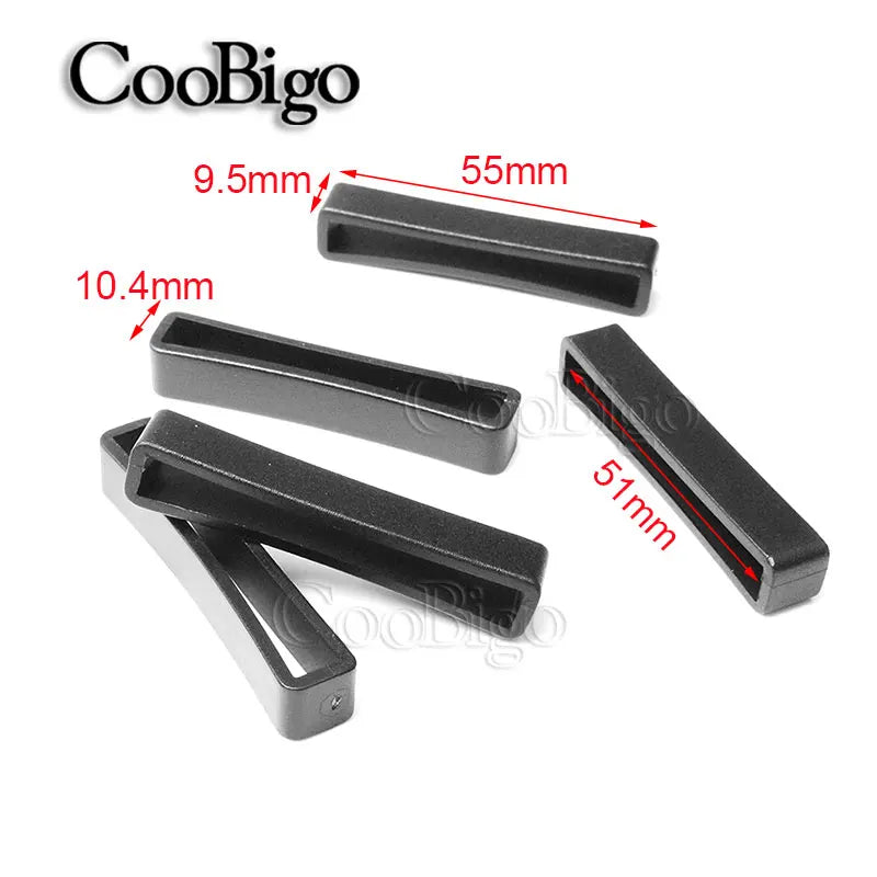 10pcs/pack Plastic Belt Loop Keeper Square Loop Buckles Belt Harness Backpack Straps