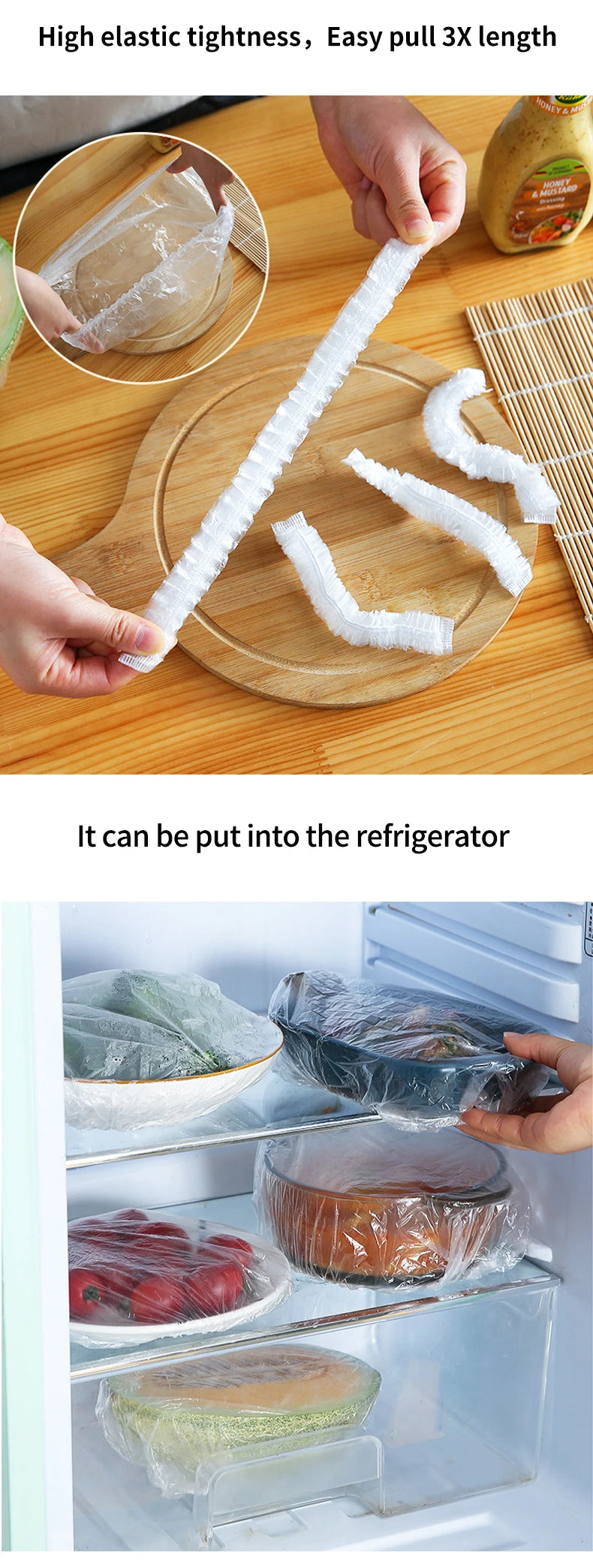 Reusable Disposable Food Cover Plastic Wrap Durable Elastic Food Lids for Bowls Elastic Plate Covers For Kitchen Food Saver Bag