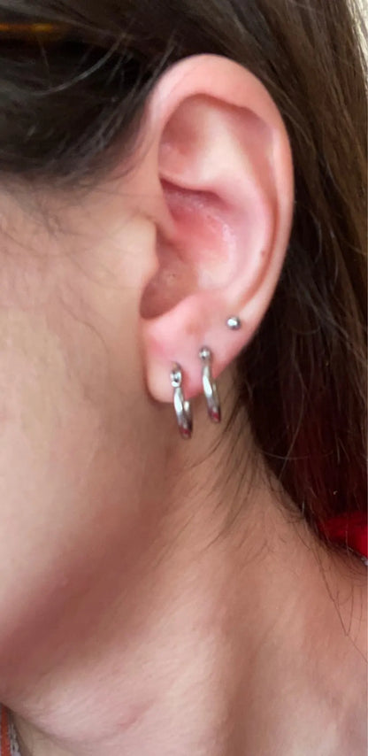 90mm Stainless Steel Large Circle Smooth Gold Color Round Loop Hoop Earring for Women Ear Ring Brincos