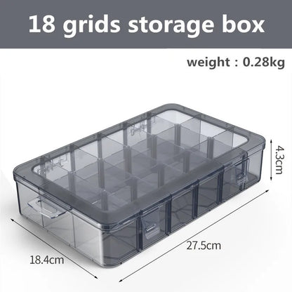 Organizer 9-24 Grids Adjustable Storage Container  Compartment Plastic Storage Box Component Screw Holder Case Display Container