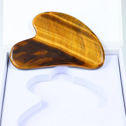 Tiger Eye Face Gua Sha Tool Skin Care Body Eye Natural Crystal Mineral Stone Massager Health Beauty Lifting And Firming