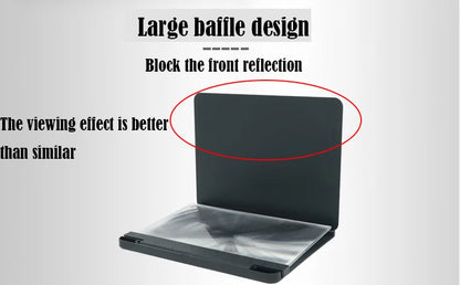 10X Mobile Phone Screen Magnifying Glass HD 3D Magnifying Glass Foldable Pressure Fresnel Lens Screen Magnifier