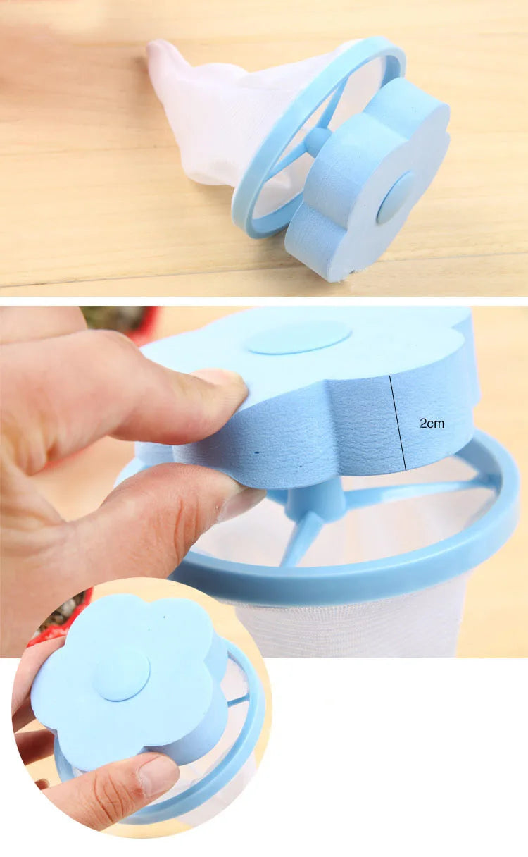 Washing Machine Hair Lint Filter Floating Pet Fur Lint Hair Removal Catcher Reusable Mesh Dirty Collection Pouch Cleaning Balls