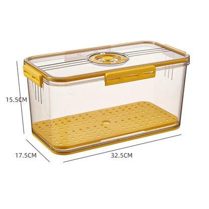 1PCS Timekeeping Kitchen Fridge Organizer Storage Box Lid Refrigerator Thickened Food Pantry Storage Drawer Box Containers Tools