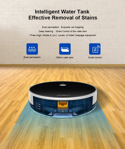 Robot Vacuum Cleaner LIECTROUX/LILIN C30B ,Map Navigation with Memory,Wifi APP Control,6000pa Suction,Smart Electric Water Tank