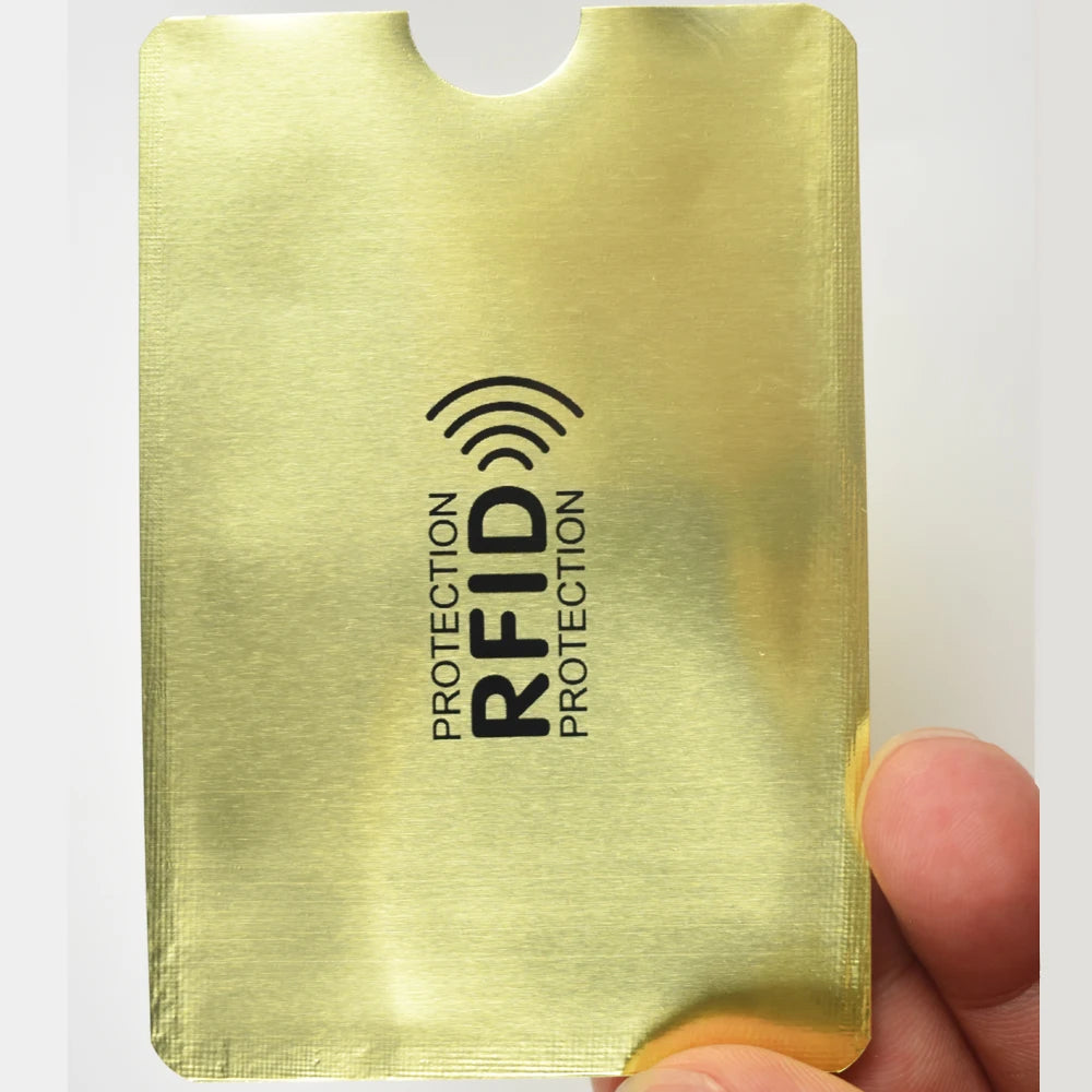 10Pcs/Lot Rfid NFC Blocking Anti Scan ID Case Protection Credit Bank Card Holder Aluminium