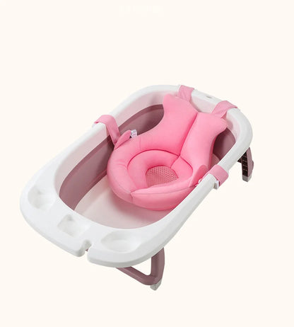 Baby Shower Bath Tub Pad Non-Slip Bathtub Mat Newborn Safety Security Bath Support Cushion Animal Soft Pillow Care Accessories