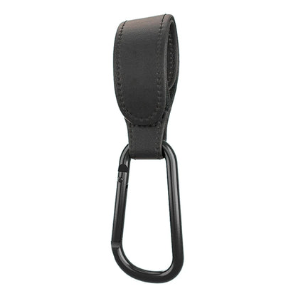 1/2pcs Portable PU Leather Baby Stroller Hook Hanger Velcros Pram Hook Carabiner Cart Organizer Clip for Stroller Accessories