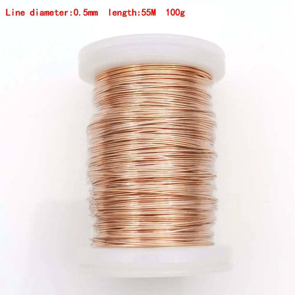 0.13mm 0.25mm 0.51mm 1mm 1.25mm copper wire Magnet Wire Enameled Copper Winding wire Coil Copper Wire Winding wire Weight 100g