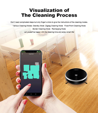 Robot Vacuum Cleaner LIECTROUX/LILIN C30B ,Map Navigation with Memory,Wifi APP Control,6000pa Suction,Smart Electric Water Tank