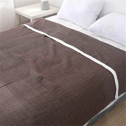 Summer Blankets 4 Layers Muslin Cotton Bedspread Blanket 150x200cm 200x230cm Soft Office Home Bedding Sleeping Quilt Blanket
