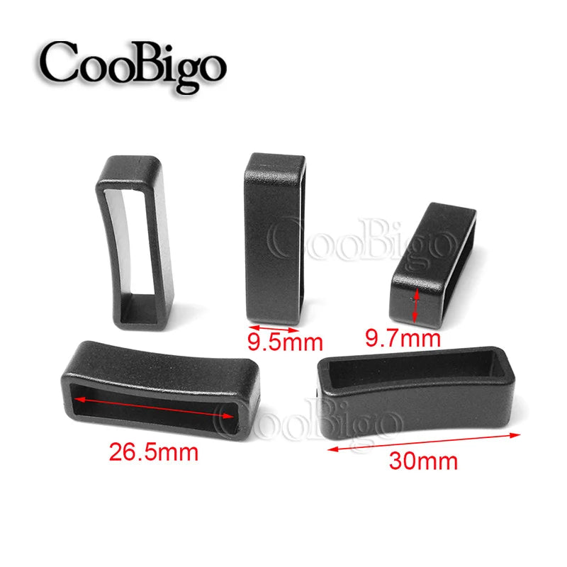 10pcs/pack Plastic Belt Loop Keeper Square Loop Buckles Belt Harness Backpack Straps