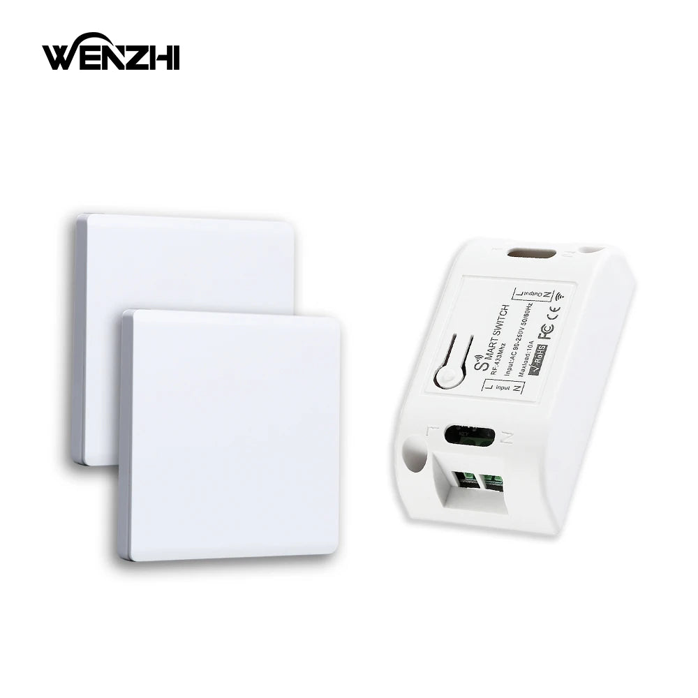 Smart Switch Light DIY Module Receiver 433 Mhz 86 Type Portable RF Wireless Relay Power Remote Control 220V  Wall Panel Buttons