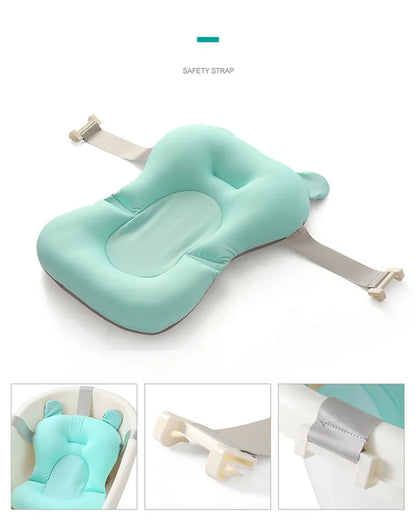 Baby Shower Bath Tub Pad Non-Slip Bathtub Mat Newborn Safety Security Bath Support Cushion Animal Soft Pillow Care Accessories