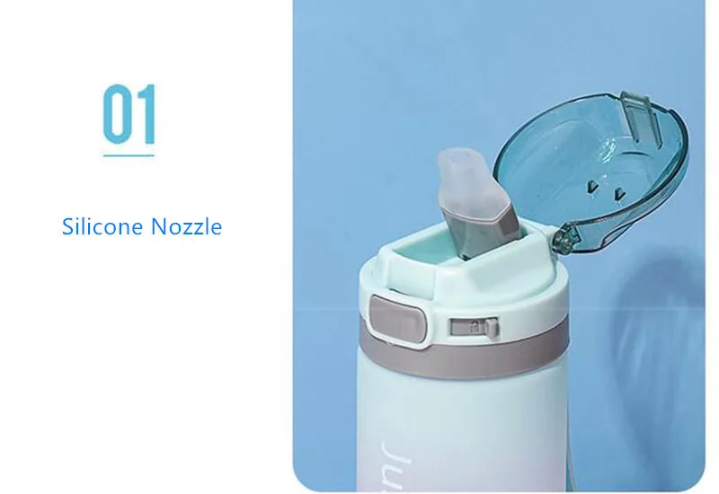 400ml/600ml New Fashion Water Bottle With Straw BPA Free Portable Outdoor Sport Cute Drinking Plastic Bottles Eco-Friendly